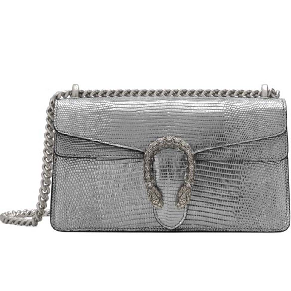 GUCCI DIONYSUS METALLIC LIZARD SMALL SHOULDER BAG 499623  (25*14*8cm)